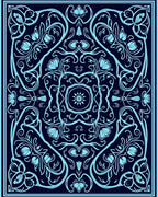 Art Nouveau Floral Symmetry Design Rug