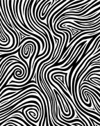 Bold Black White Swirl Pattern Rug