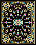 Ornate Floral Geometric Pattern Rug