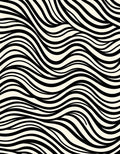 Abstract Black White Stripe Pattern Rug