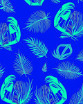 Bold Tropical Leaf Pattern Rug