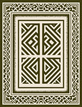 Geometric 2 Tone Maze Frame Rug