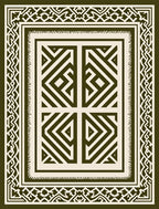 Geometric 2 Tone Maze Frame Rug