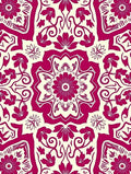 Ornate Floral Scrollwork Cream Rug