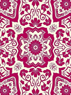 Ornate Floral Scrollwork Cream Rug