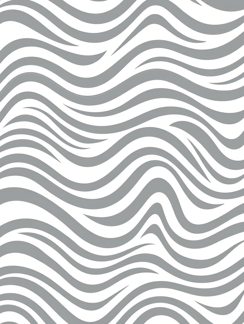 Grey Wavy Stripe Pattern Rug