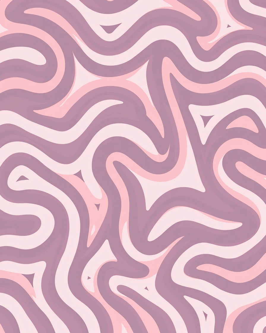 Soft Pink Purple Swirl Pattern Rug