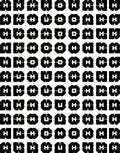 Abstract Black White Geometric Pattern Rug