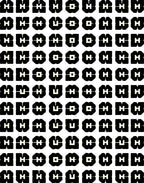 Abstract Black White Geometric Pattern Rug