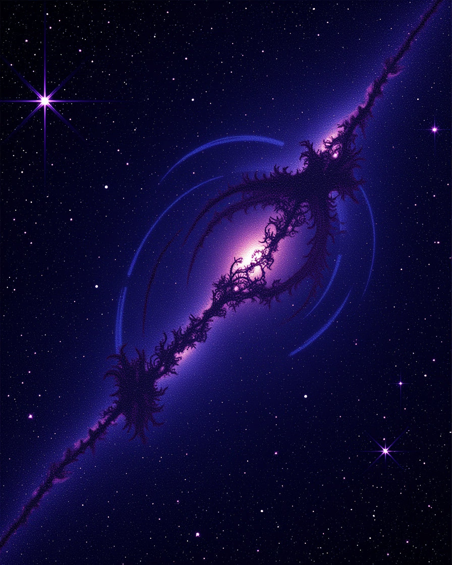 Cosmic Nebula Fractal Pattern Rug