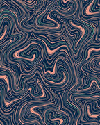 Wavy Abstract Swirl Pattern Design Rug