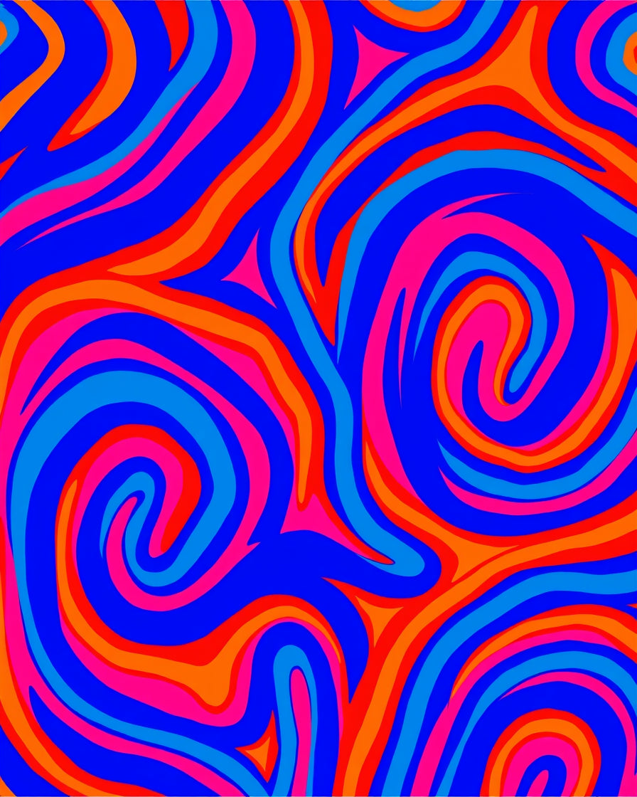 Vibrant Swirl Pattern Rug