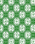 Green Leaf Medallion Pattern Rug