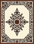 Classic Floral Medallion Border Design Rug