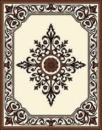 Classic Floral Medallion Border Design Rug