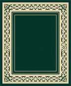 Classic Floral Border Pattern Rug