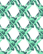Abstract Green Geo Mesh Design Rug