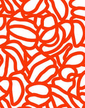 Bold Orange Abstract Intertwined Pattern Rug