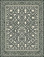 Intricate Floral Symmetry Pattern Rug
