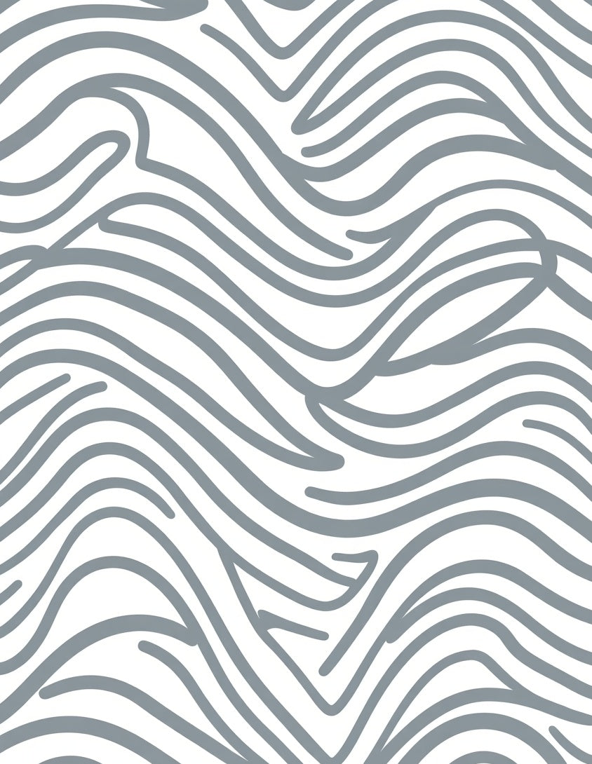 Gray Abstract Flowing Lines Rug