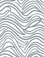 Gray Abstract Flowing Lines Rug