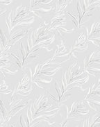 Light Gray Floral Whimsical Branches Rug