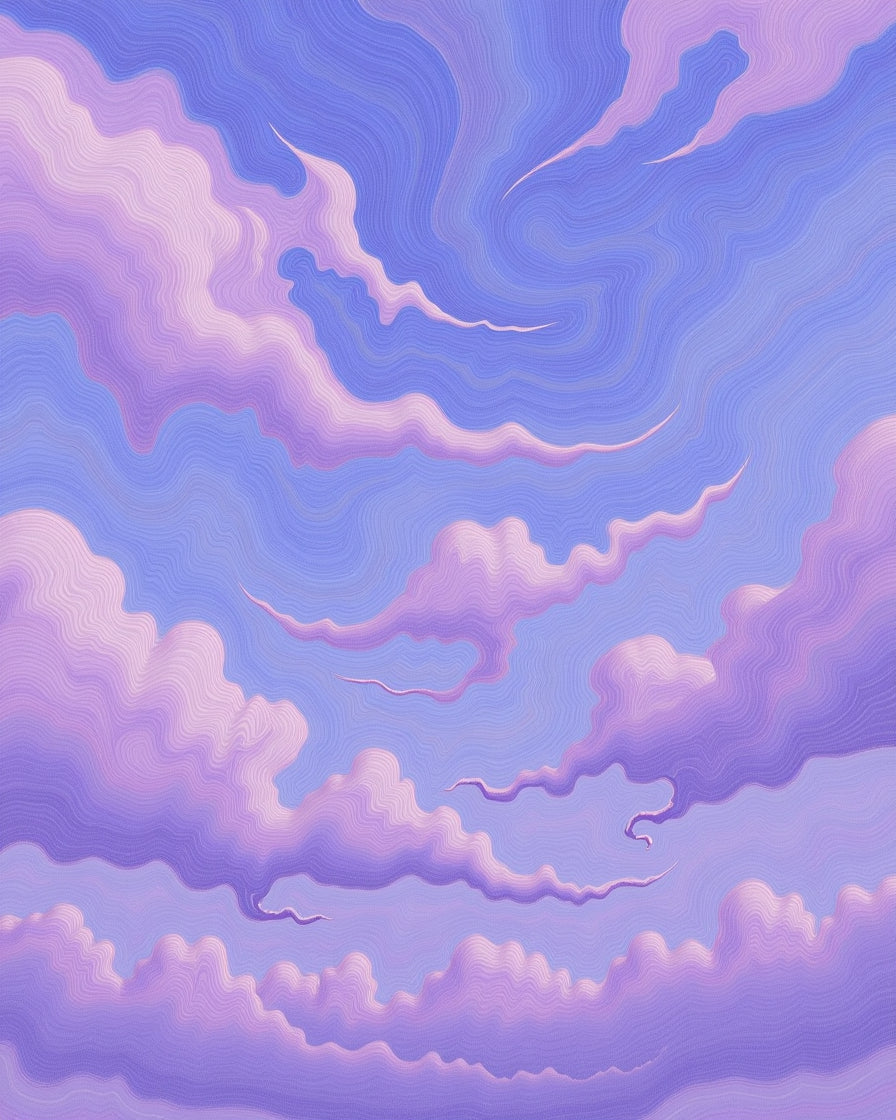 Pastel Sky Swirl Abstract Rug