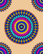 Vibrant Geometric Mandala Pattern Rug