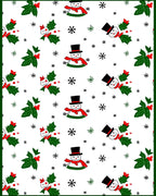 Festive Snowman Holly Berry Rug