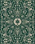 Art Nouveau Floral Swirls Pattern Rug
