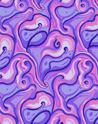 Swirling Abstract Lavender Pink Design Rug