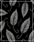 Black White Feather Pattern Design Rug