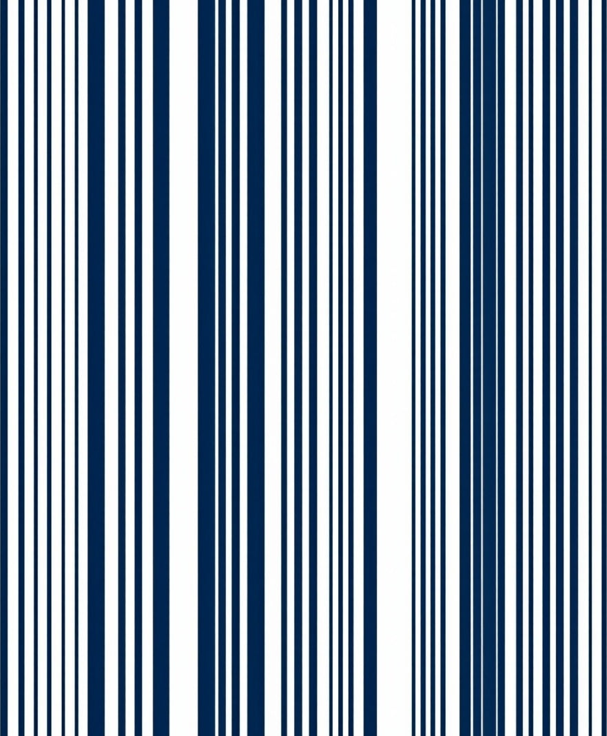 Classic Vertical Striped Navy Rug