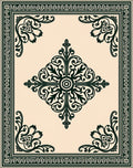 Ornate Scrollwork Classic Design Rug
