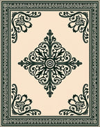 Ornate Scrollwork Classic Design Rug