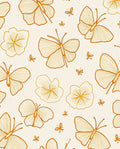 Delicate Butterfly and Flower Pattern Rug