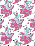 Abstract Pink Blue Swirls Pattern Rug