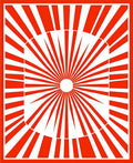 Bold Radial Sunburst Pattern Rug