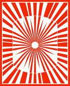 Bold Radial Sunburst Pattern Rug