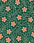 Coral Floral Botanical Design Rug