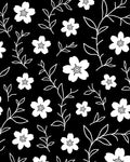 White floral vine pattern Rug