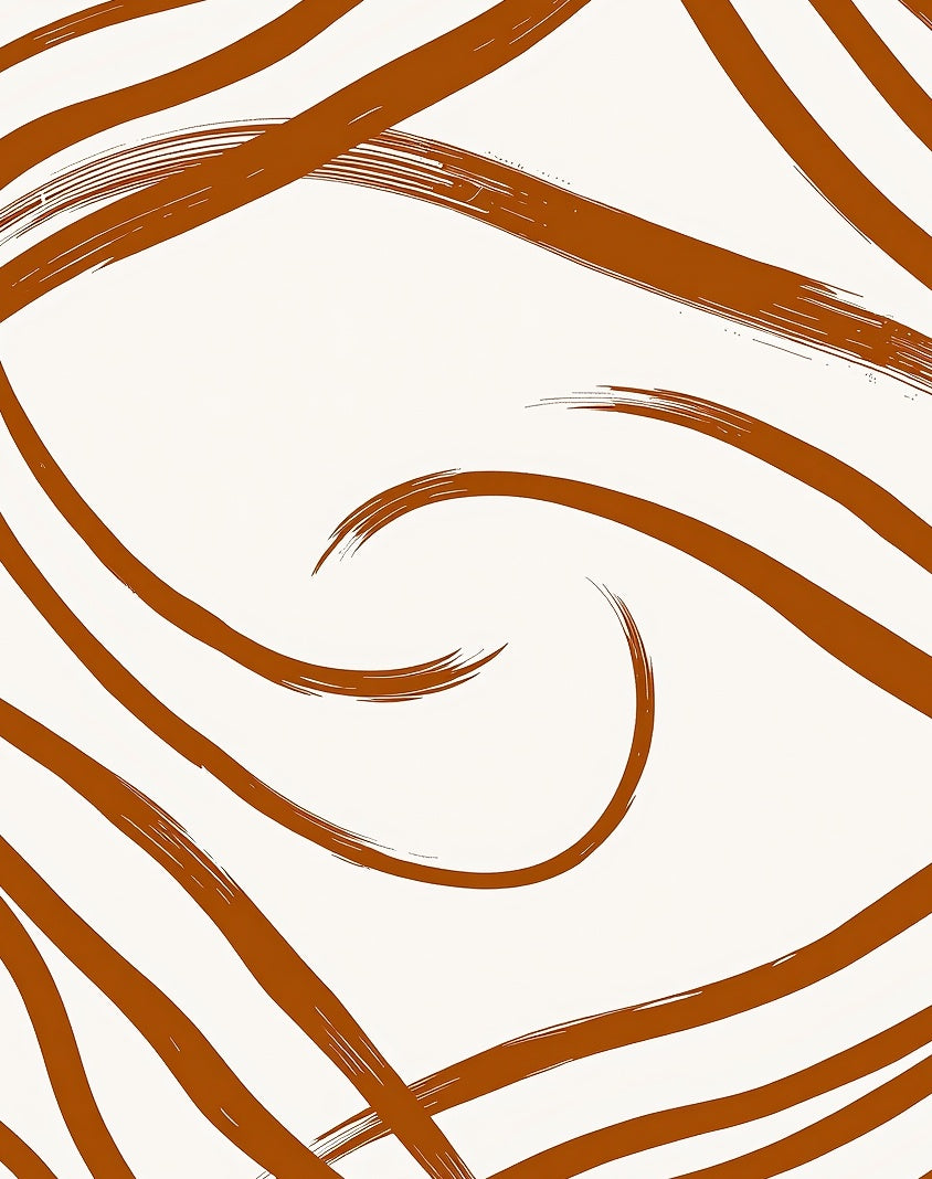 Abstract Brushstroke Flowing Swirl Design Rug