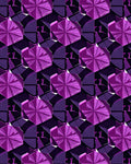 Faceted Geometric Purple Pattern Design Rug