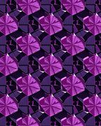 Faceted Geometric Purple Pattern Design Rug