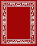 Elegant White Floral Border Design Rug