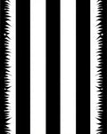 Bold Vertical Stripe With Jagged Edge Rug