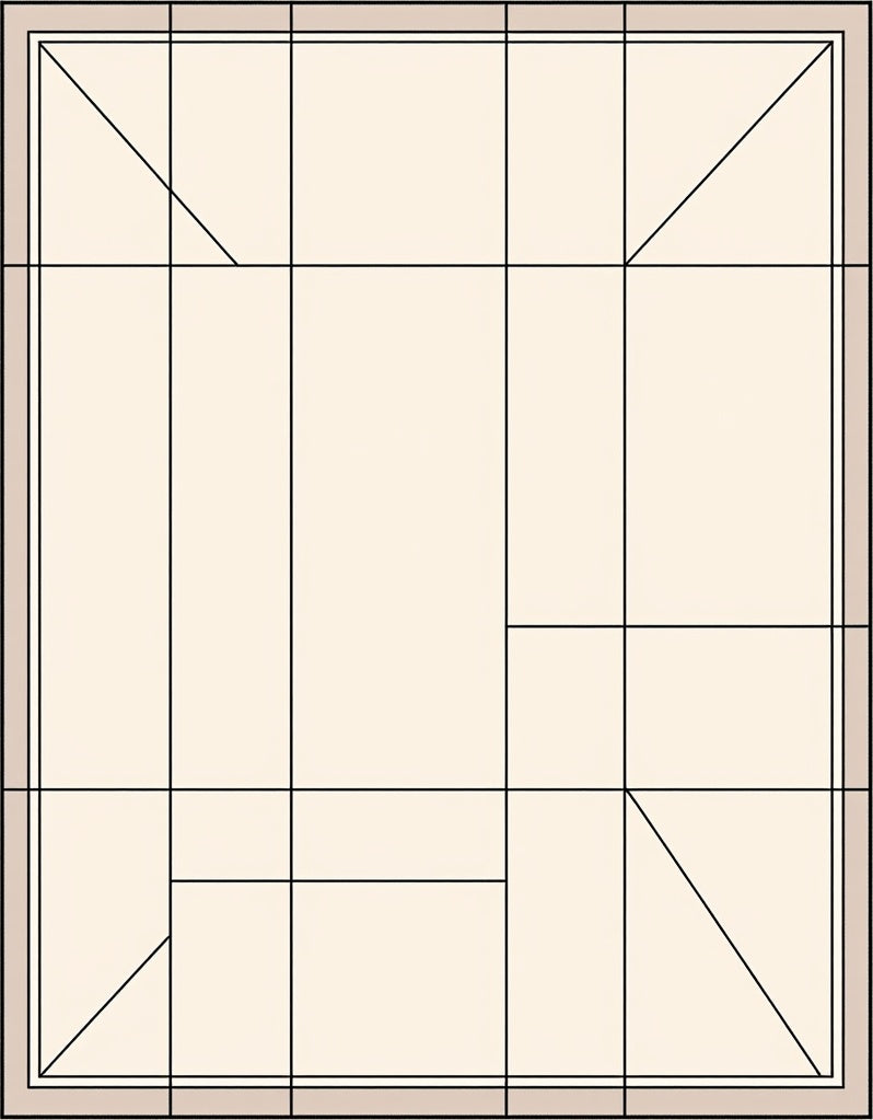 Abstract Geometric Line Art Rug