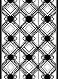 Black White Geometric Diamond Pattern Rug