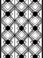 Black White Geometric Diamond Pattern Rug