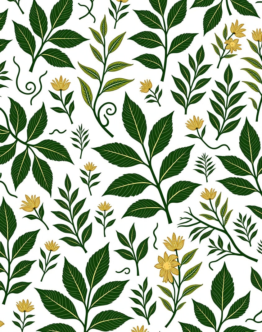 Chic Botanical Floral Pattern Rug
